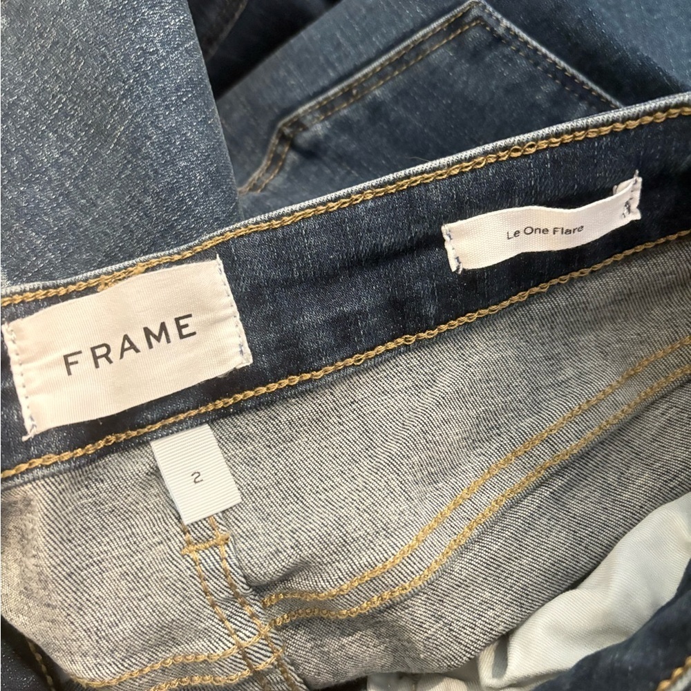 FRAME le one flare jeans in hanbury size 2/27 - Picture 5 of 5